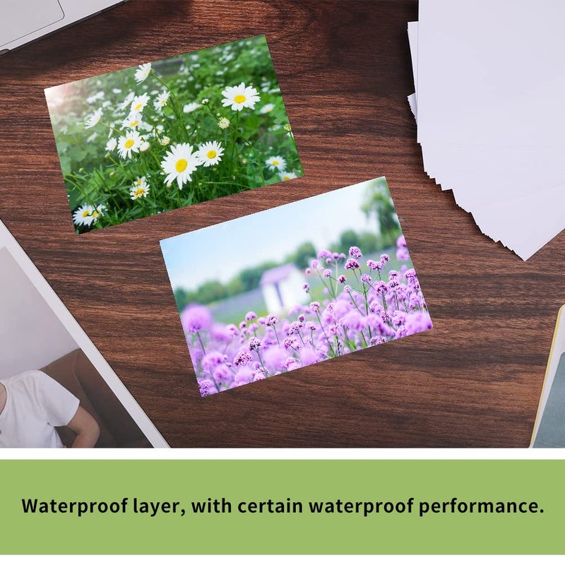 LUNARM 50 Sheets Photo Paper, 4""x6"" Glossy Paper Photo for Dye Ink Printer, 180gsm Inkjet Printing Photo Paper Clear Image for Photo Album DIY Party Camping Festival Record - Image 5